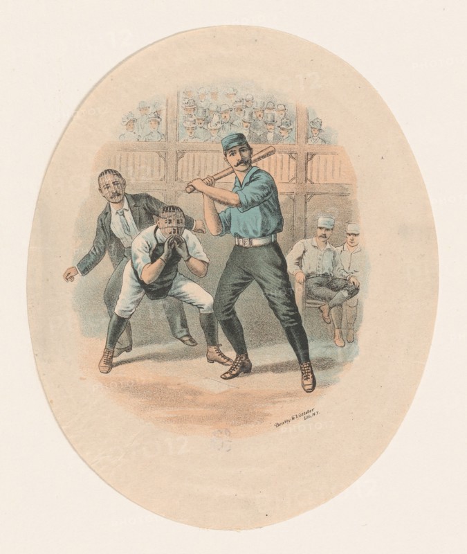 Baseball Scene, 1880-1900.