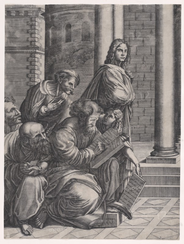 The Group from Raphael's School of Athens, dated 1523.