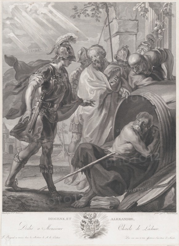 The meeting of Diogenes of Sinope and Alexander the Great, 1784.