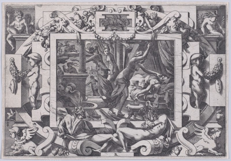 Pelias Killed by his Daughters (Dont par pitié elles prennent courage son sang vider par violent outrage...), 1563.