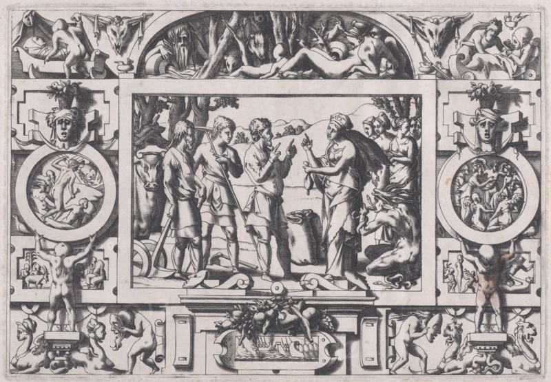 Queen Ino and the Husbandman (La reine Ino fait gâter la semence d'un an partout...), 1563.