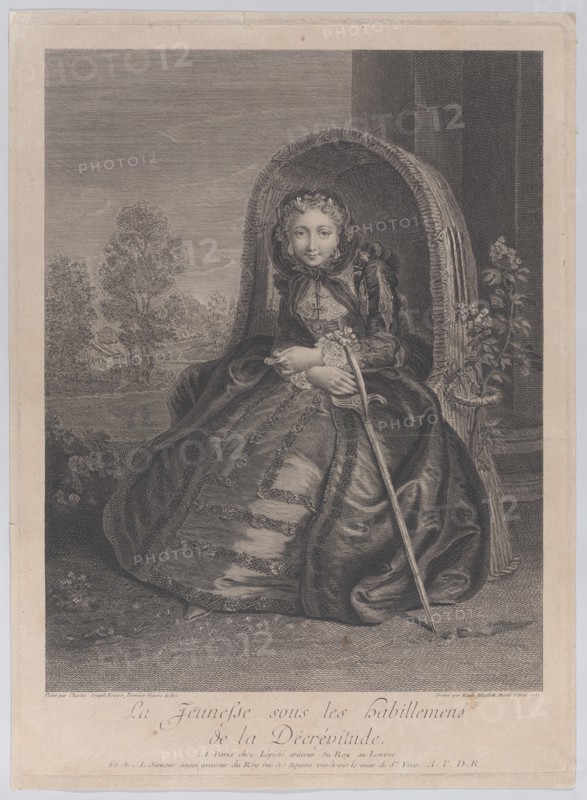 Youth under the clothing of decrepitude (La jeunesse sous les habillements de la décrépitude), 1751.