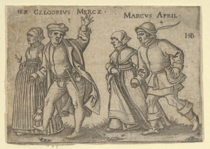 March and April (copy). [Her Gregorius Mercz].