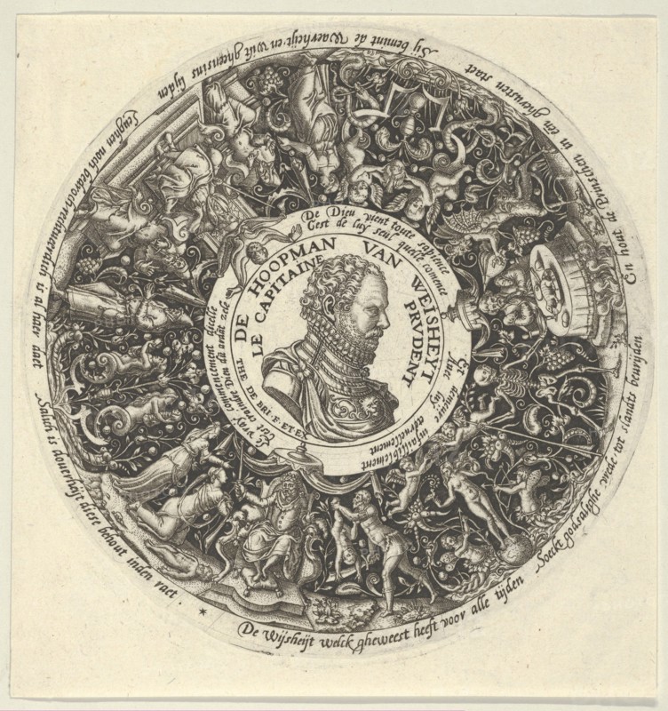 Portrait of William I of Orange, from a Series of Tazza Designs, ca. 1588. Creator: Theodor de Bry.