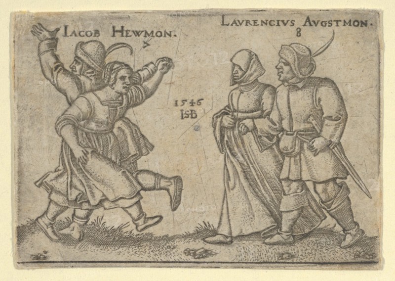 Copy of July and August, from The Peasants' Feast or the Twelve Months, after 1547. [Iacob Hewmon 7 / Laurencius Augustmon 8].