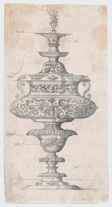 Covered Goblet With Owl,.n.d.