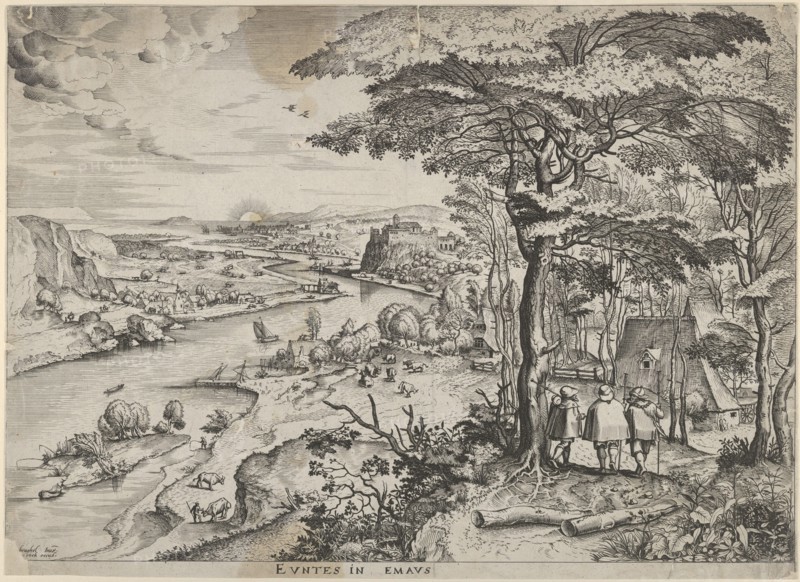 Euntes in Emaus (Landscape with Pilgrims at Emmaus), ca. 1555-56.
