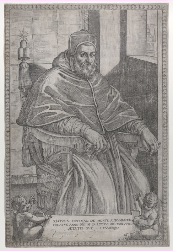 Portrait of Pope Sixtus V, 1585.