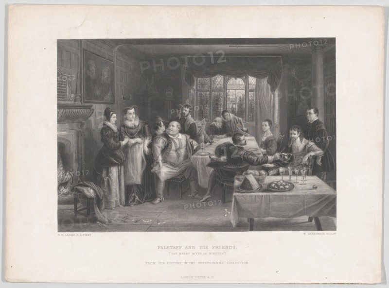 Falstaff and His Friends, "The Merry Wives of Windsor" (from "The Art Journal"), May 1868.