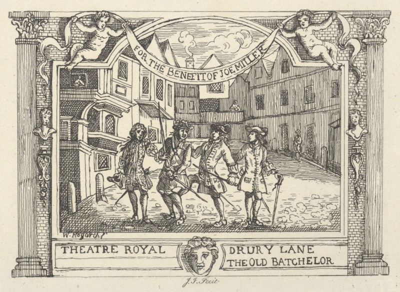 Benefit Ticket for Joe Miller, 1794-99. Formerly attributed to William Hogarth, formerly attributed to Joseph Sympson, Jr.