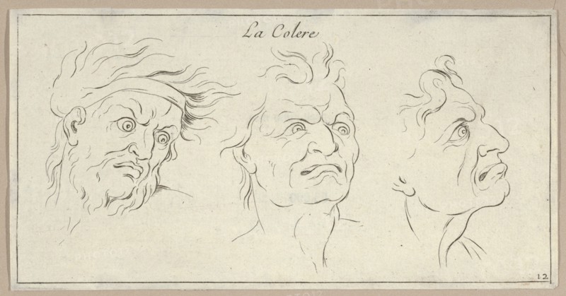 Le Colère (from Caractères des passions, gravés sur les desseins de l'illustre Monsieur le Brun), 1695-1720.