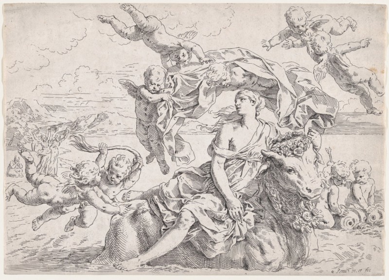 The Rape of Europa, after Reni, ca. 1636.