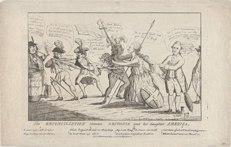 The Reconciliation Between Britannia and Her Daughter America, May 11, 1782.