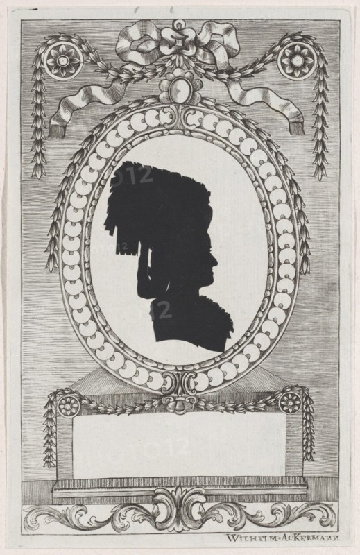 Silhouette of Trapp, Stiftsfräulein, 1784-1834.