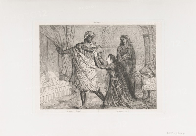 Away!: plate 7 from Othello (Act 3, Scene 4), etched 1844, reprinted 1900.