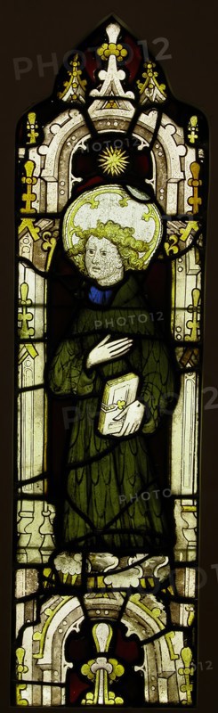 Stained Glass Panel with an Angel, British, ca. 1450.