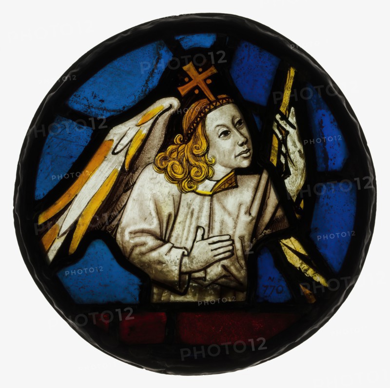 Roundel with an Angel, British, 15th century.