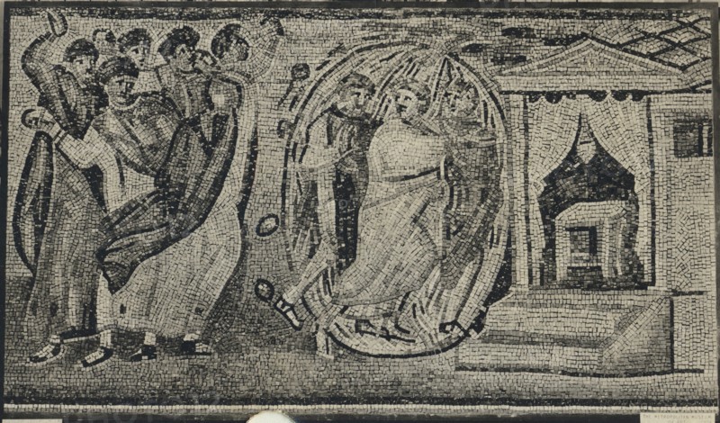 Stoning of Moses, Joshua and Caleb, Byzantine, early 20th century (original dated 5th century).