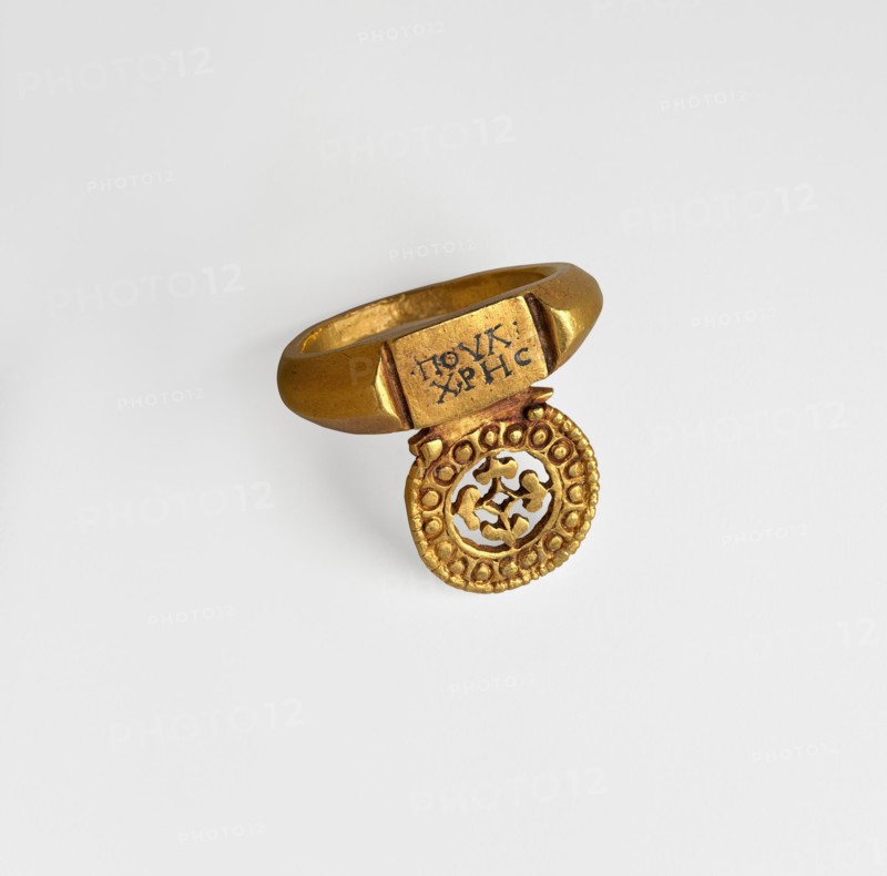 Roman Key Ring with Inscription, Byzantine, 4th century.