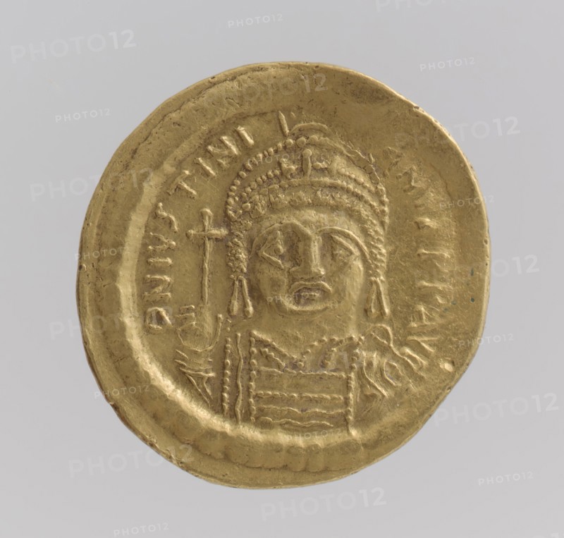 Gold Solidus of Justinian I (527-65), Byzantine, 538-565.