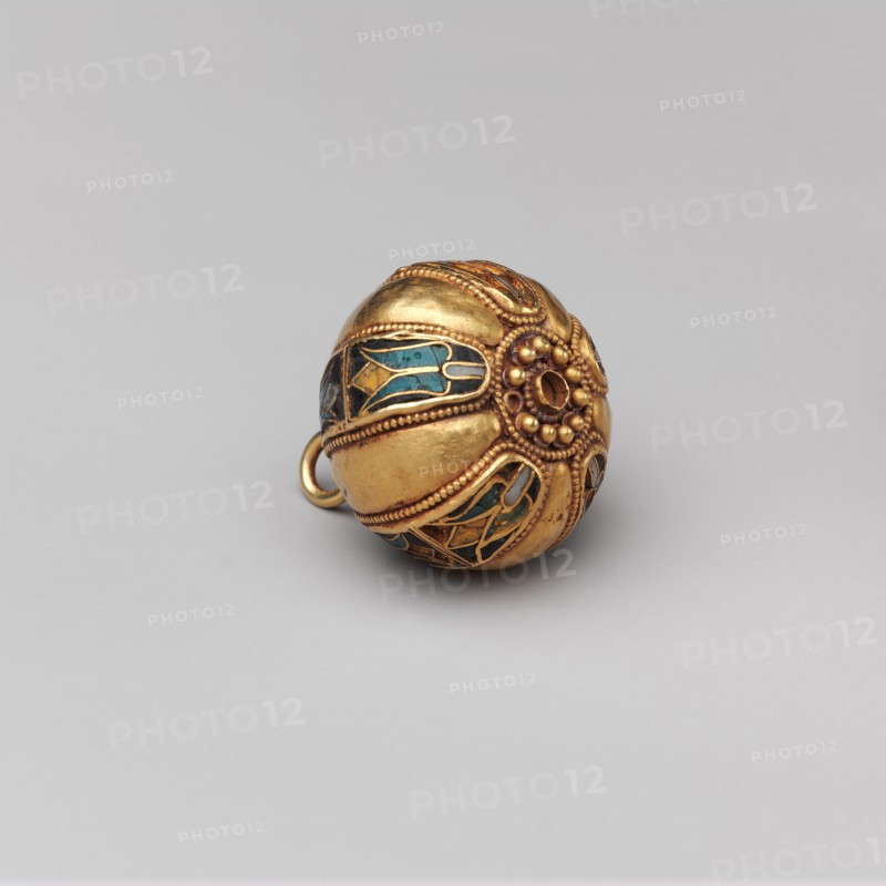 Spherical Pendant or Button, Byzantine, 900-950.