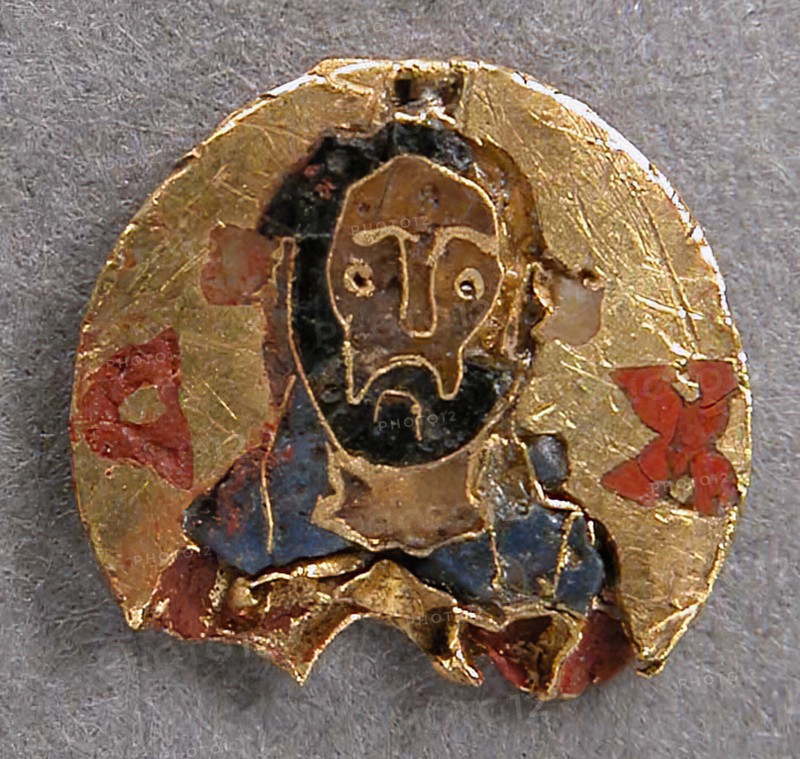 Medallion with Christ, Byzantine, 11th century.