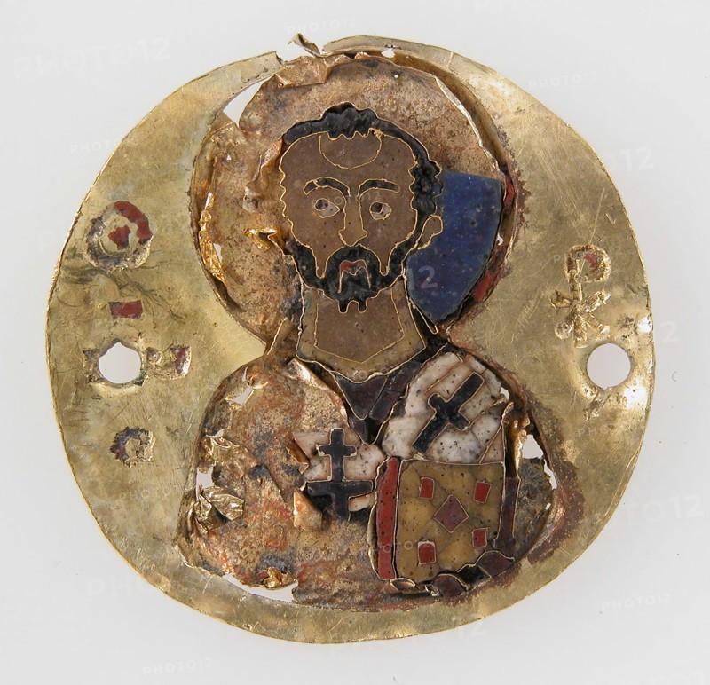 Medallion of St. John Chrysostom, Byzantine, 10th-11th century.