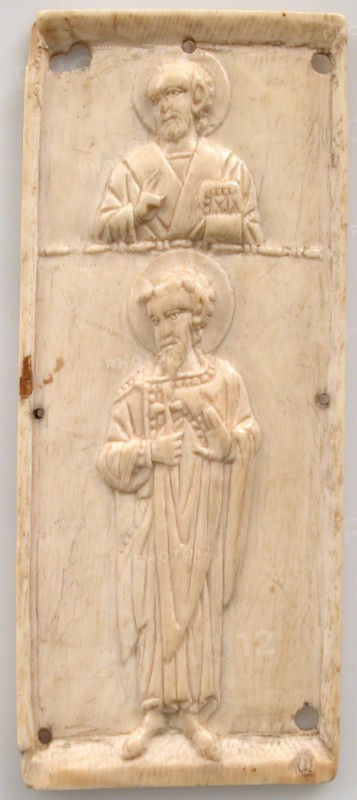 Right Wing of a Triptych with Saints Nicholas and Theodore, Byzantine, 11th century.