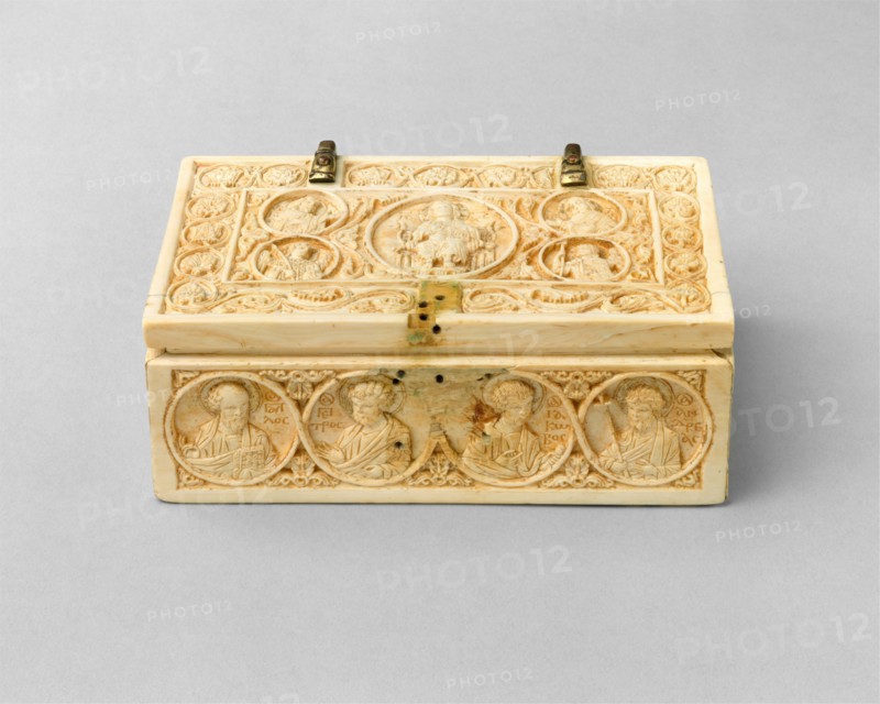 Reliquary Casket with the Deesis, Archangels, and the Twelve Apostles, Byzantine, 950-1000.