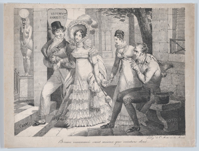 Bonne renommée vaut mieux que ceinture dorée, ca. 1820-30.
