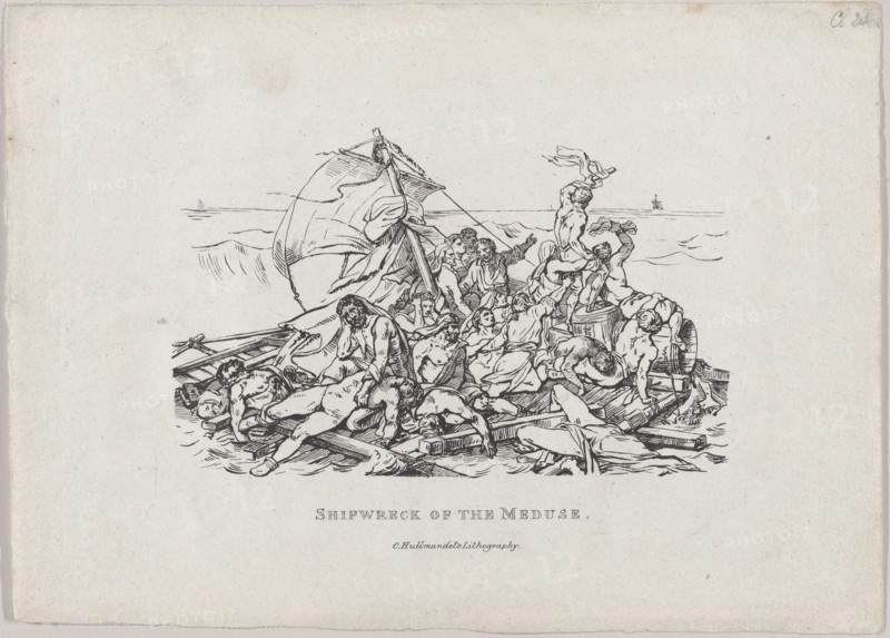 Shipwreck of the Meduse, 1820. [The Raft of the Medusa].
