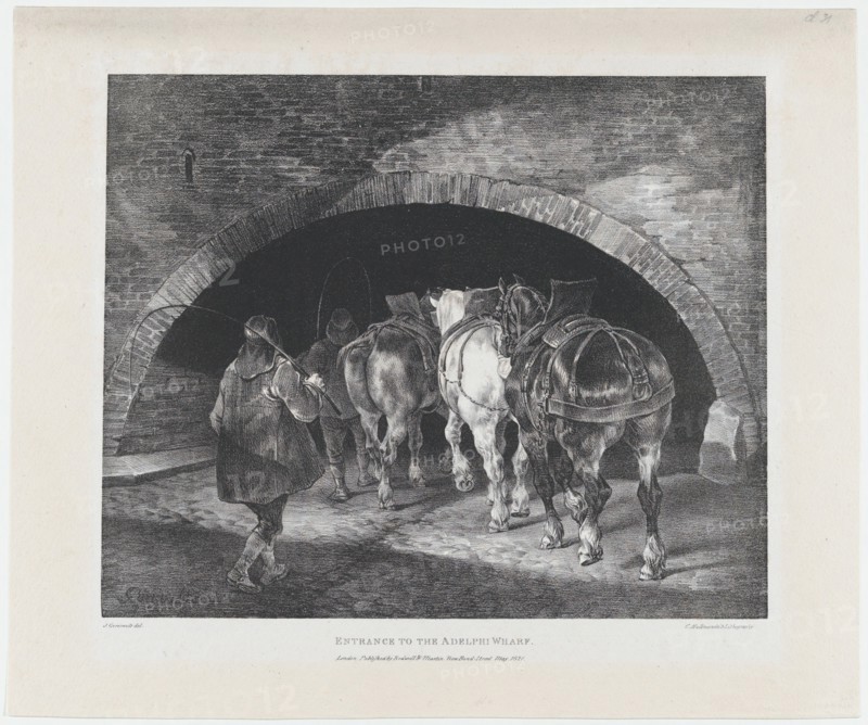 Entrance to the Adelphi Wharf, 1821.