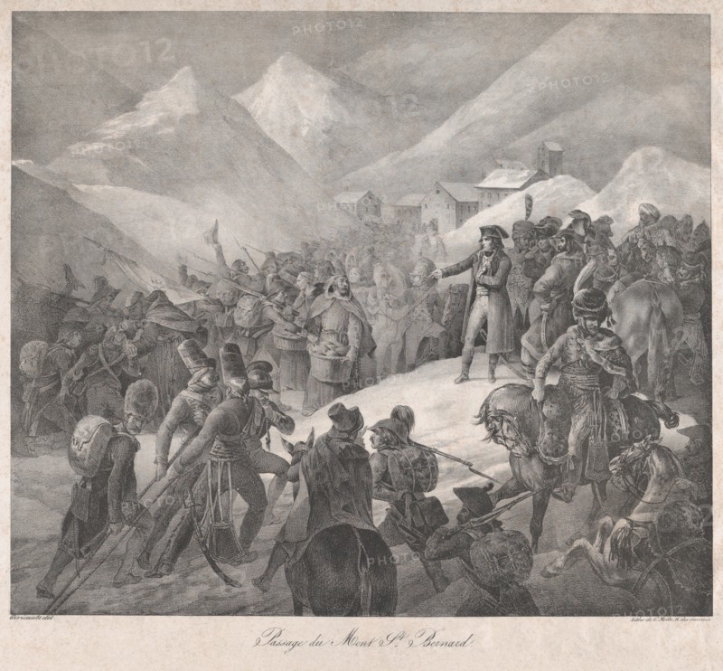 Passage through Mt. Saint-Bernard, 1822.
