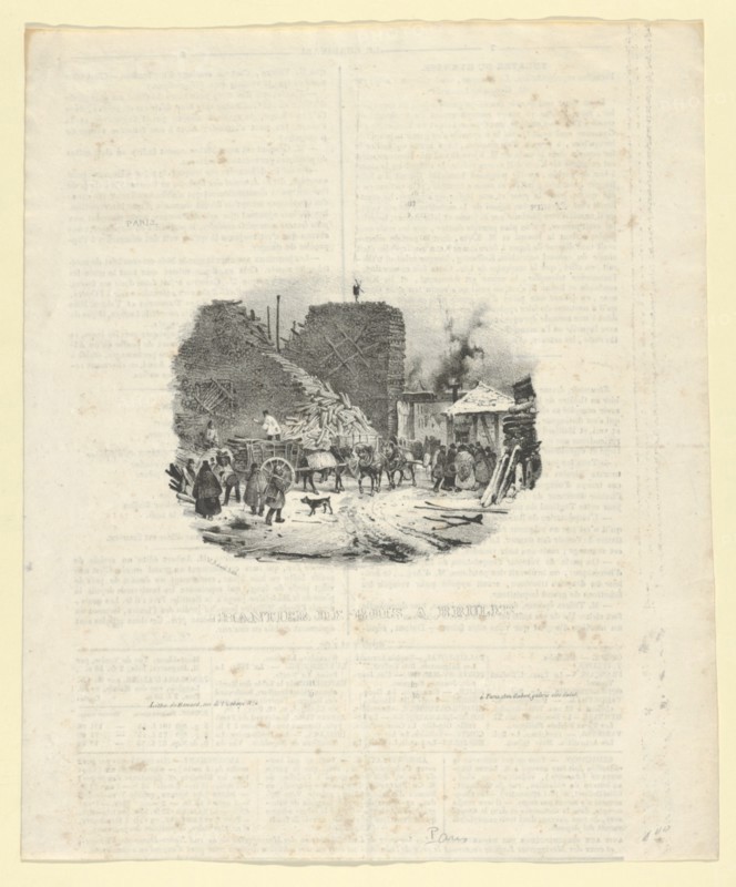 Chantier de Bois a Bruler, 19th century.