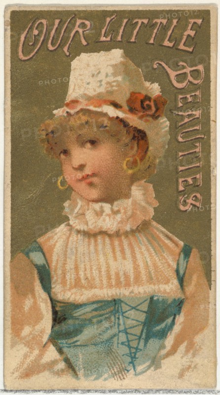 From the Girls and Children series (N58) promoting Our Little Beauties Cigarettes for Allen & Ginter brand tobacco products, 1887.