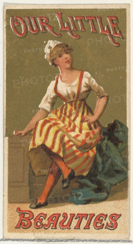 From the Girls and Children series (N58) promoting Our Little Beauties Cigarettes for Allen & Ginter brand tobacco products, 1887.