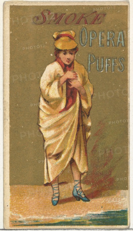 From the Girls and Children series (N65) promoting Opera Puffs Cigarettes for Allen & Ginter brand tobacco products, ca. 1886.