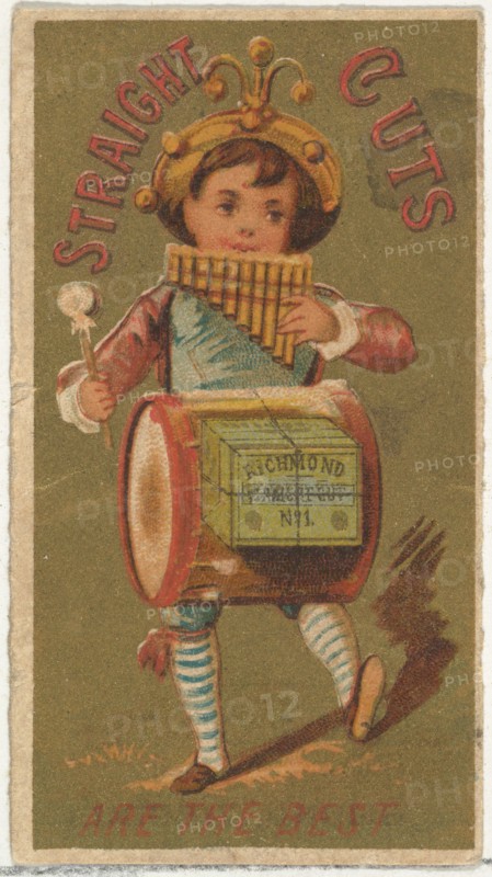 From the Girls and Children series (N65) promoting Richmond Straight Cut Cigarettes for Allen & Ginter brand tobacco products, ca. 1886.