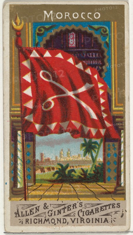 Morocco, from Flags of All Nations, Series 1 (N9) for Allen & Ginter Cigarettes Brands, 1887.