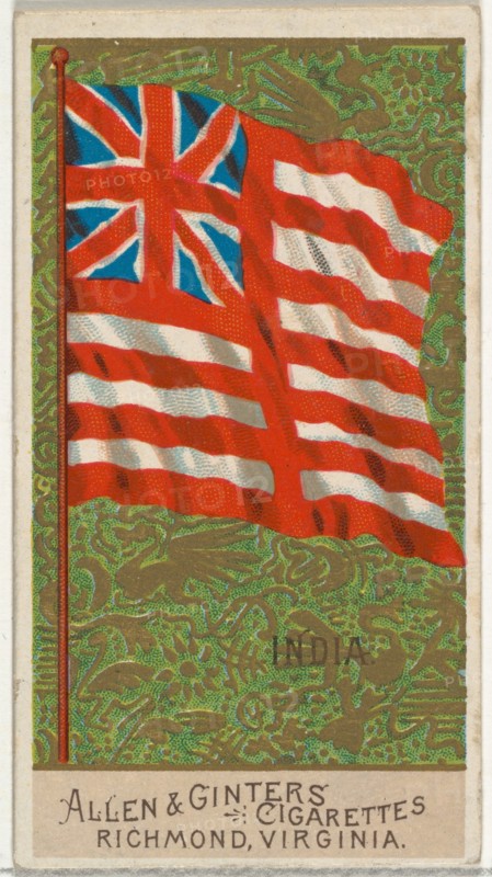 India, from Flags of All Nations, Series 2 (N10) for Allen & Ginter Cigarettes Brands, 1890.