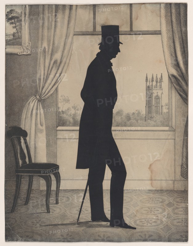 Silhouette of Nathaniel Babson of Gloucester, Massachusetts, 1828-83.