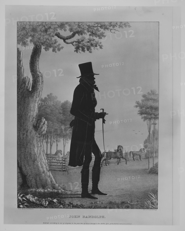 Silhouette Portrait of John Randolph, 1844.