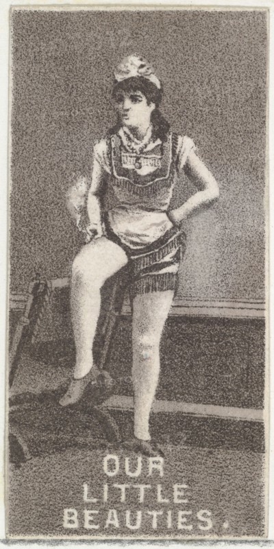 From the Actresses series (N57) promoting Our Little Beauties Cigarettes for Allen & Ginter brand tobacco products, 1890.
