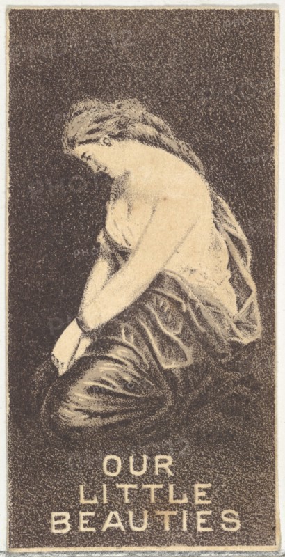 From the Actresses series (N57) promoting Our Little Beauties Cigarettes for Allen & Ginter brand tobacco products, 1890.