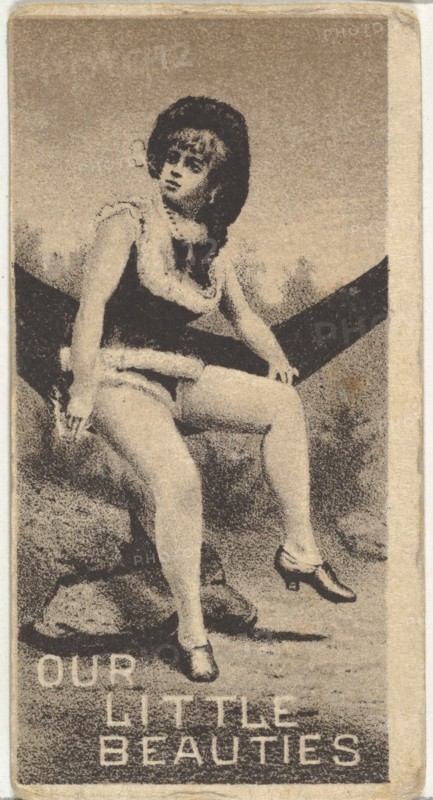 From the Actresses series (N57) promoting Our Little Beauties Cigarettes for Allen & Ginter brand tobacco products, 1890.