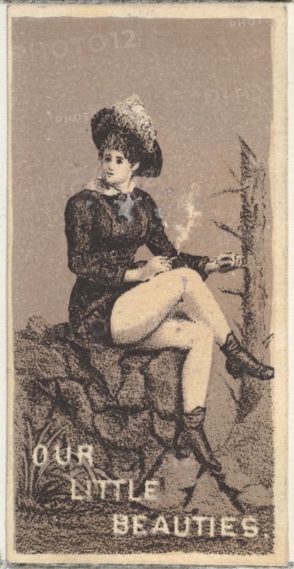 From the Actresses series (N57) promoting Our Little Beauties Cigarettes for Allen & Ginter brand tobacco products, 1890.