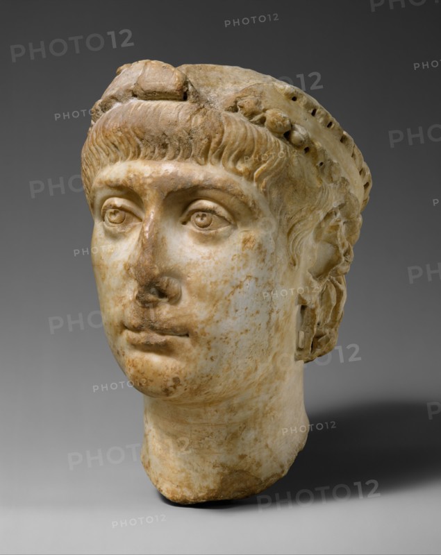 Head of Emperor Constans (r. 337-50), Byzantine, ca. 337-40.