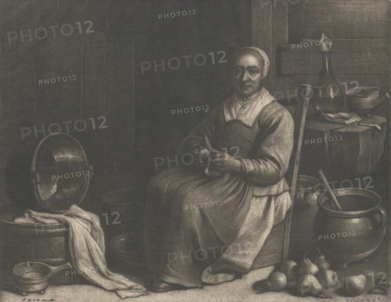 A Woman Peeling Pears, mid-17th century.