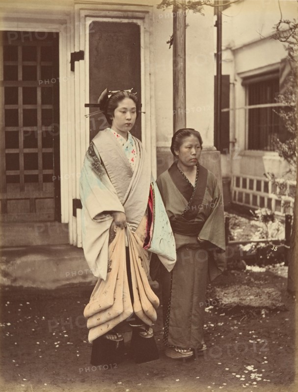 Lady & Servant, 1870s.
