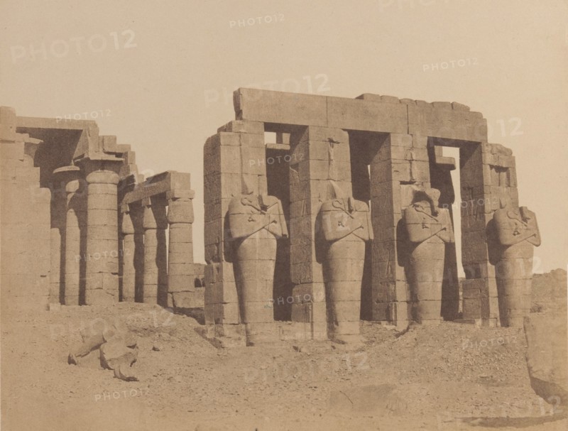 The Memnonium or Rameseion, Thebes, 1852-55, printed 1854-56.